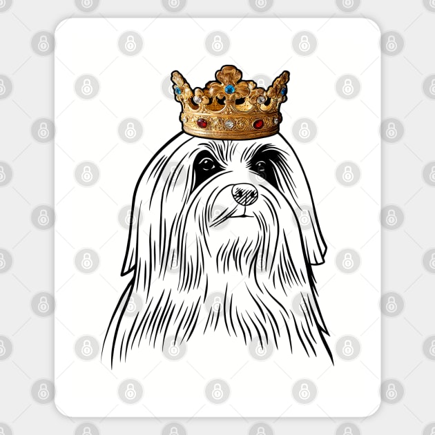 Lowchen Dog King Queen Wearing Crown Magnet by millersye